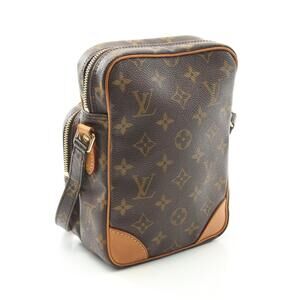 Louis Vuitton Shoulder Monogram Amazon Bag Canvas Brown Leather